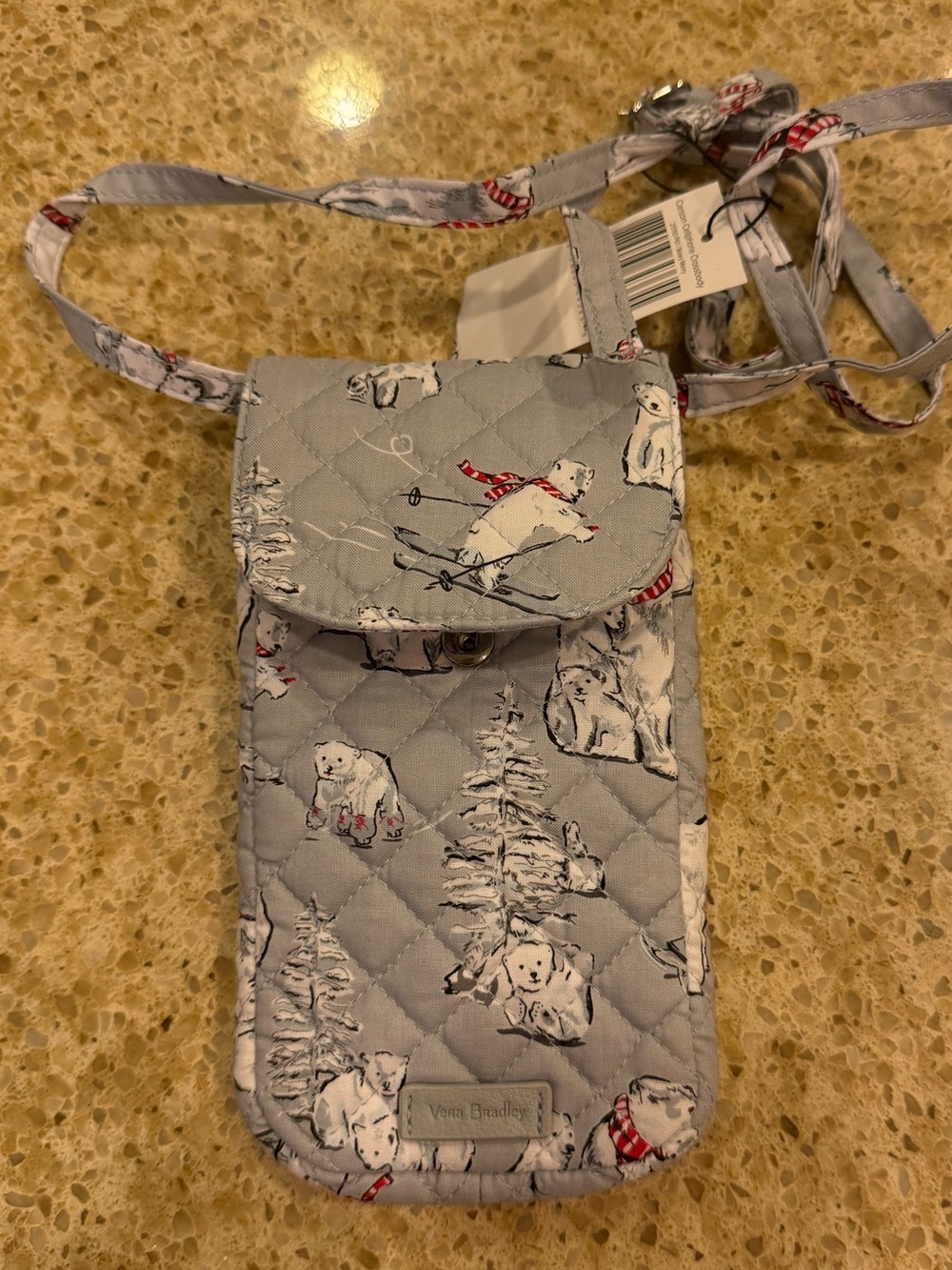 Vera Bradley Carson Crossbody Polar Bear Crossbody Phone Pouch